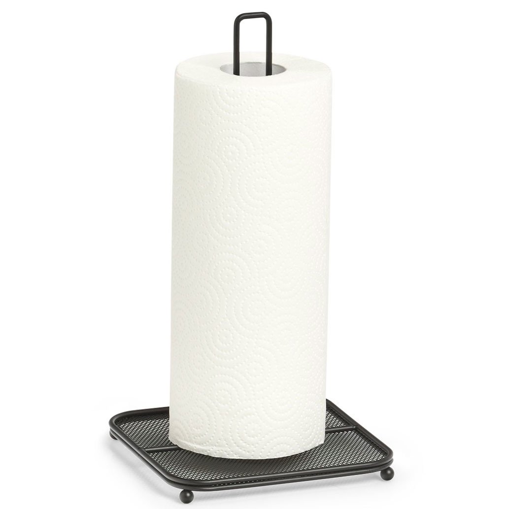 Kovový stojan na ubrousky, 16,3 x 16,3 x 31,8 cm, černý, ZELLER černá