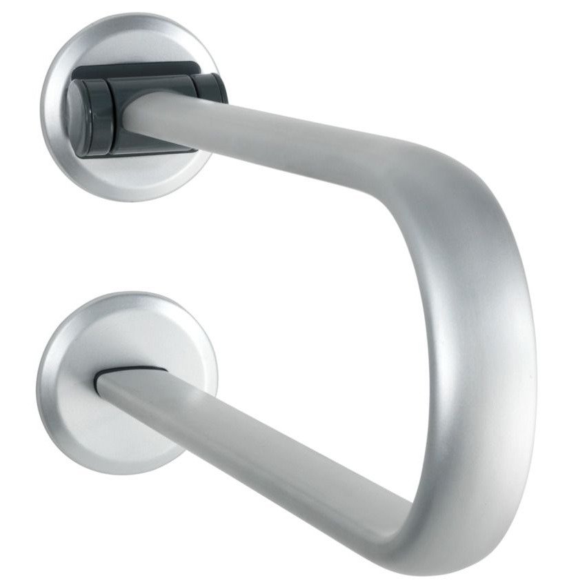 Koupelnové madlo SECURA PREMIUM, hliníkové, skládací 53 x 23 cm, WENKO stříbrná