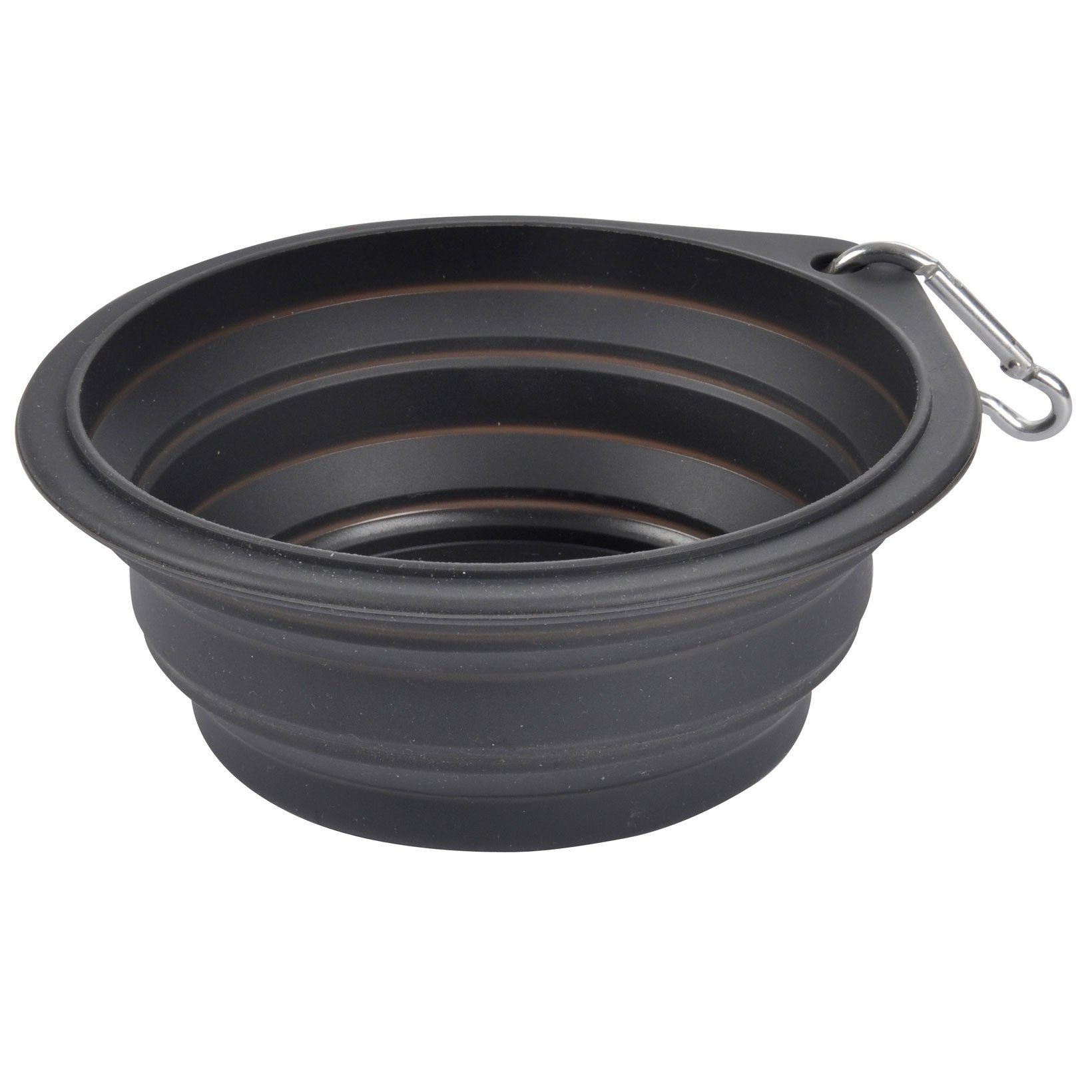 Love Story Cestovní miska pro psy a kočky, skládací, O 15 cm, tmavě šedá antracitová