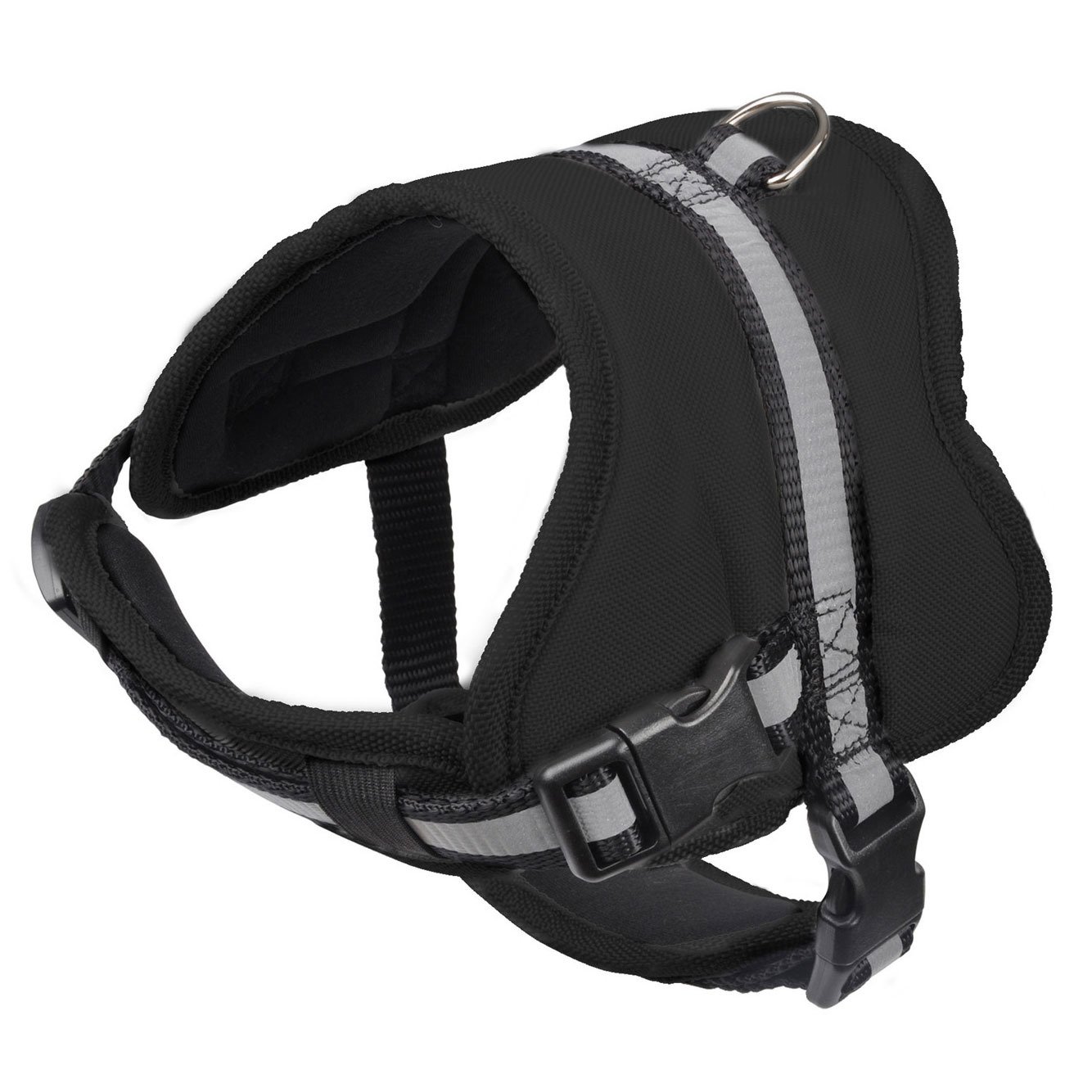 Love Story Postroj pro psa, nastavitelný, 33-45 cm, černý černá