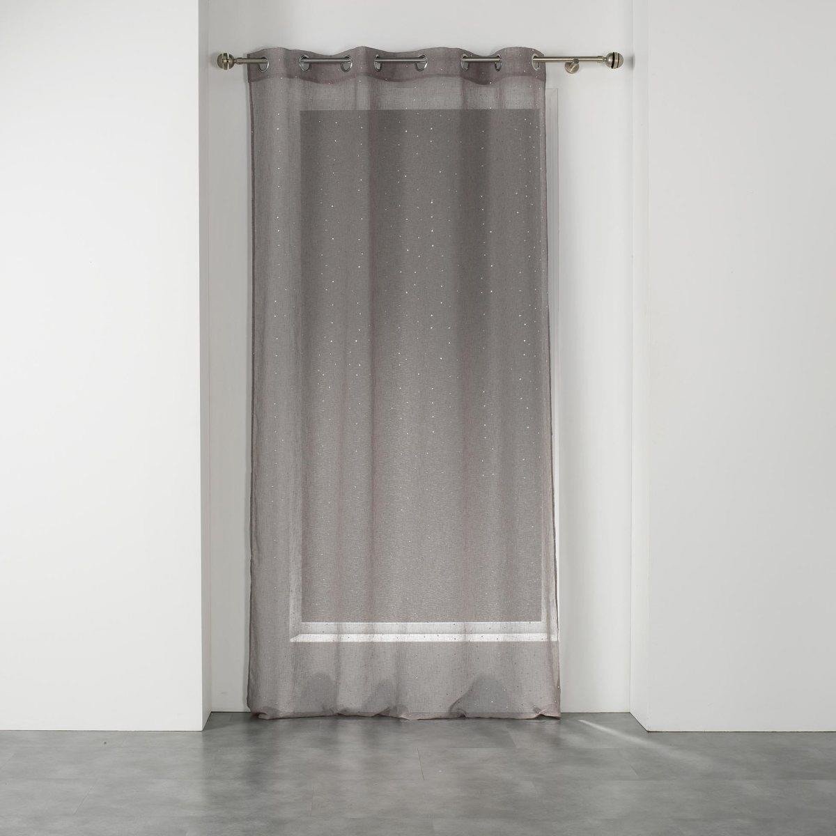 Douceur d'intérieur Závěs na očkách ELEA, 140 x 240 cm, šedo-střibrný šedá