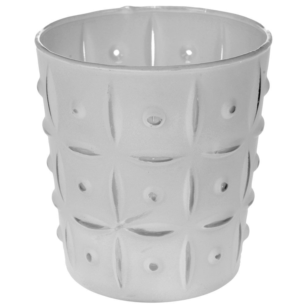 Home Styling Collection Skleněná dekorační lucerna, průměr 9,5 cm C13102250 bílý