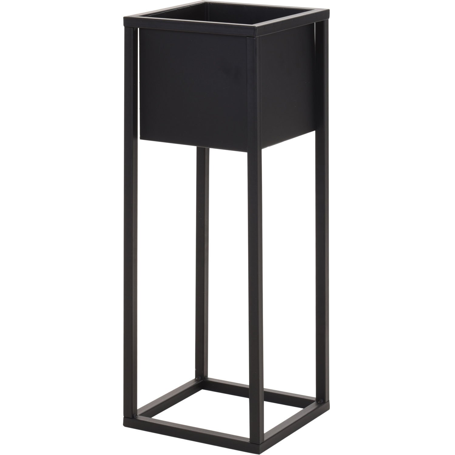 Home Styling Collection H&S Collection Květináč na stojanu kovový černý 60 cm černá