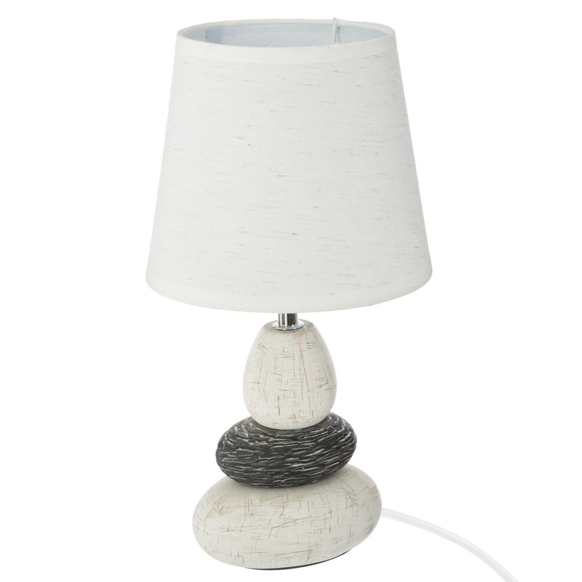 Atmosphera Stolní lampa se stínítkem, O 18 x 33 cm, bílá bílá