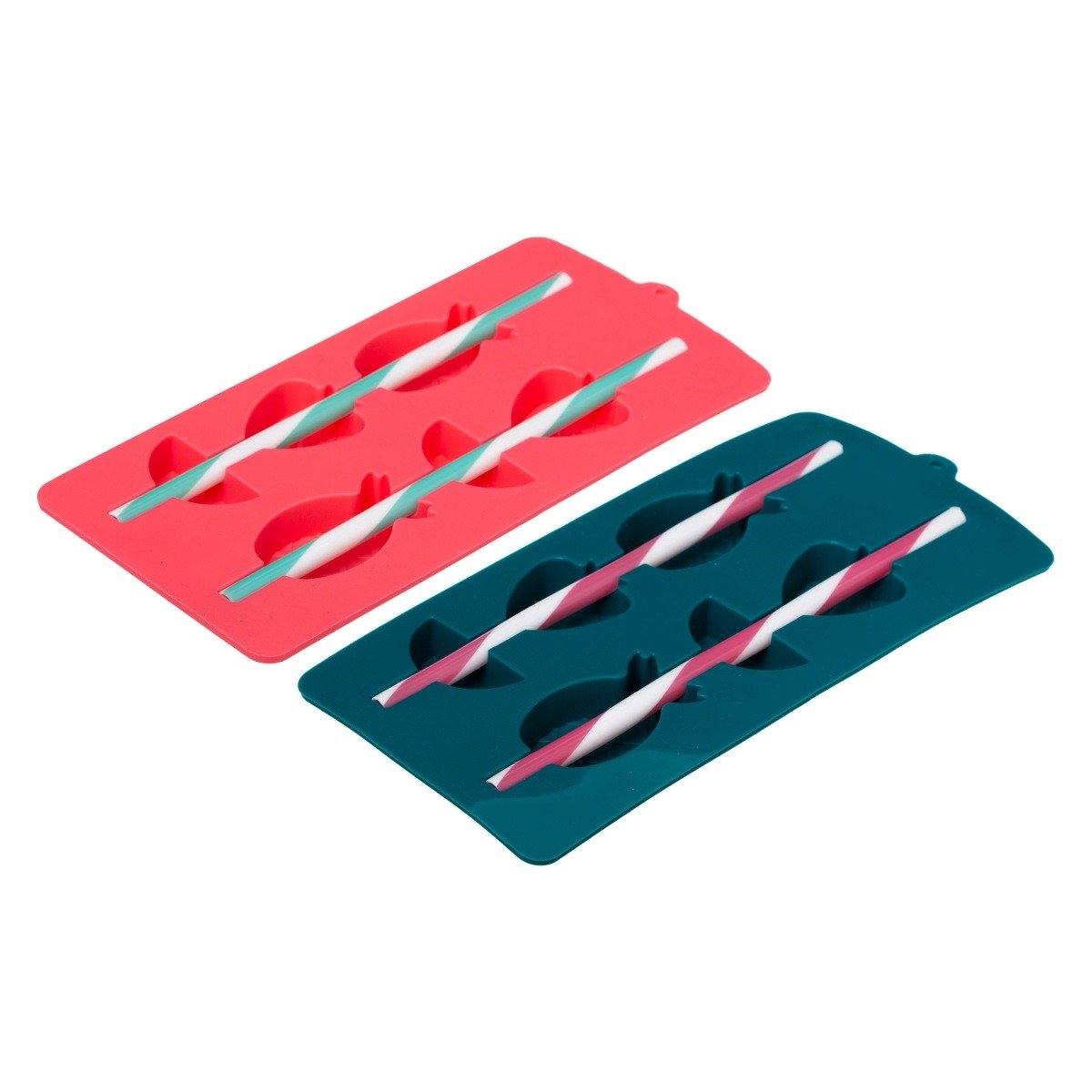 5five Simply Smart FRUIT formy na led, silikon, 21 x 10,5 cm, 2 kusy, růžovo-mořská barva vícebarevný