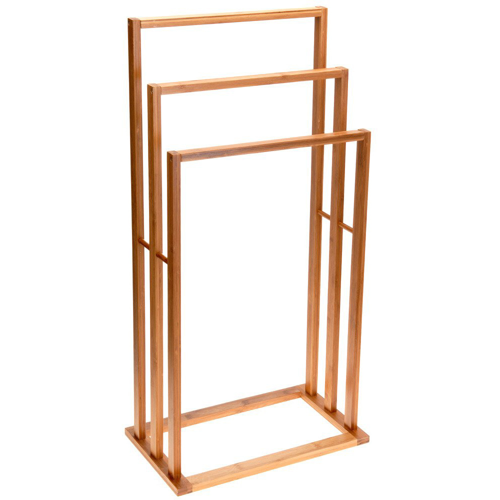 Bathroom Solutions Koupelnový věšák na ručníky BAMBOO, 3 ramenný 784300080 hnědý