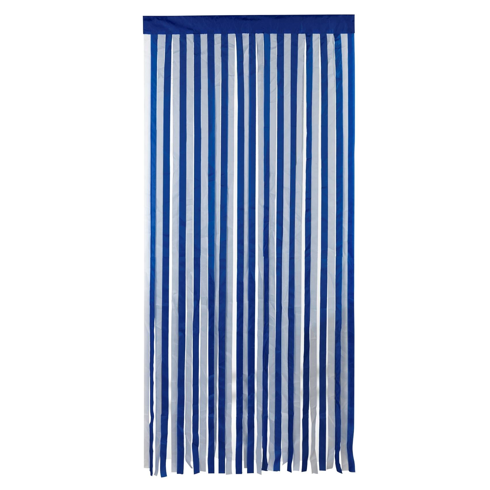 Maximex Závěs pro dveře pokoje, 90 x 200 cm, bílá a modrá modrá