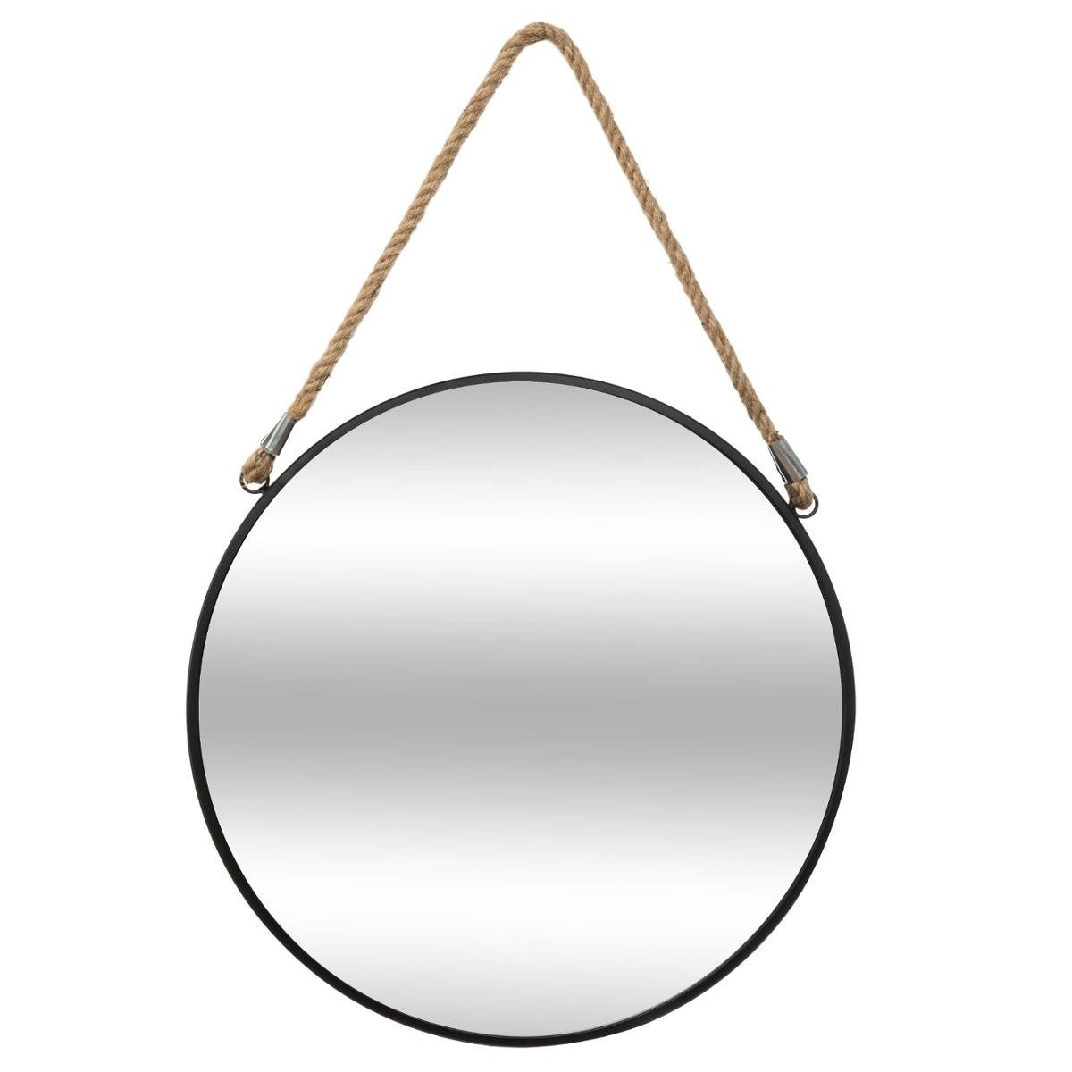 Atmosphera Dekorativní zrcátko závěsné, kulaté, průměr 55 cm černá