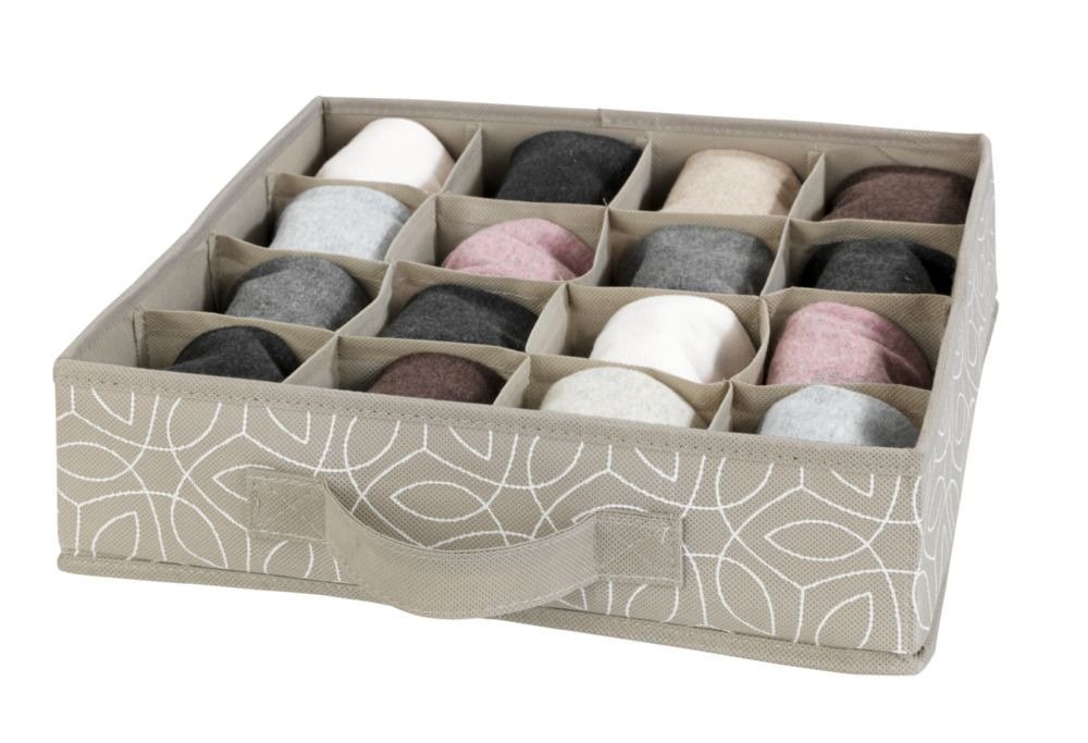 Wenko Organizér do skříně BALANCE, 16 přihrádek, béžový béžová