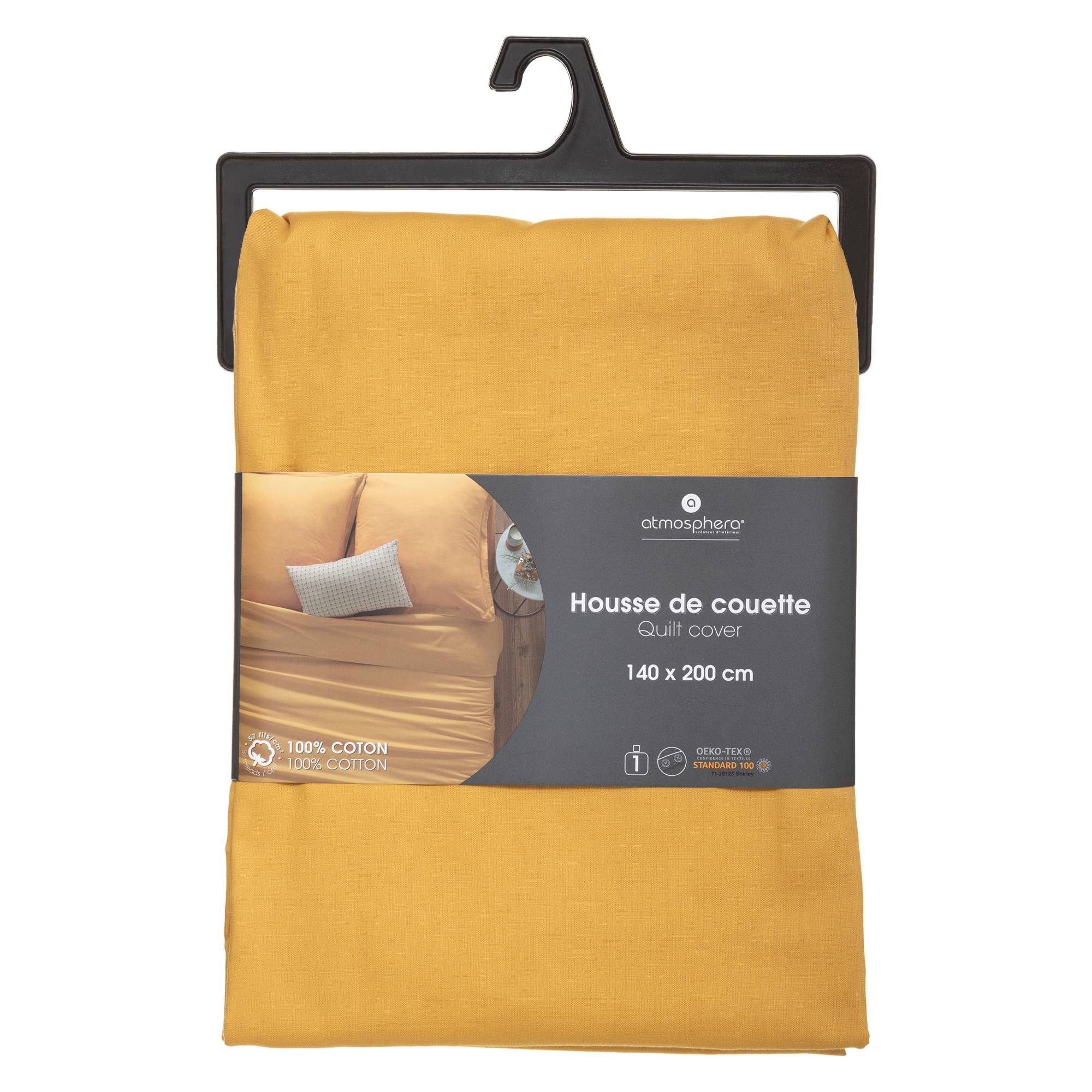 Atmosphera Povlečení na přikrývku, 140 x 200 cm, bavlna, žluté žlutá