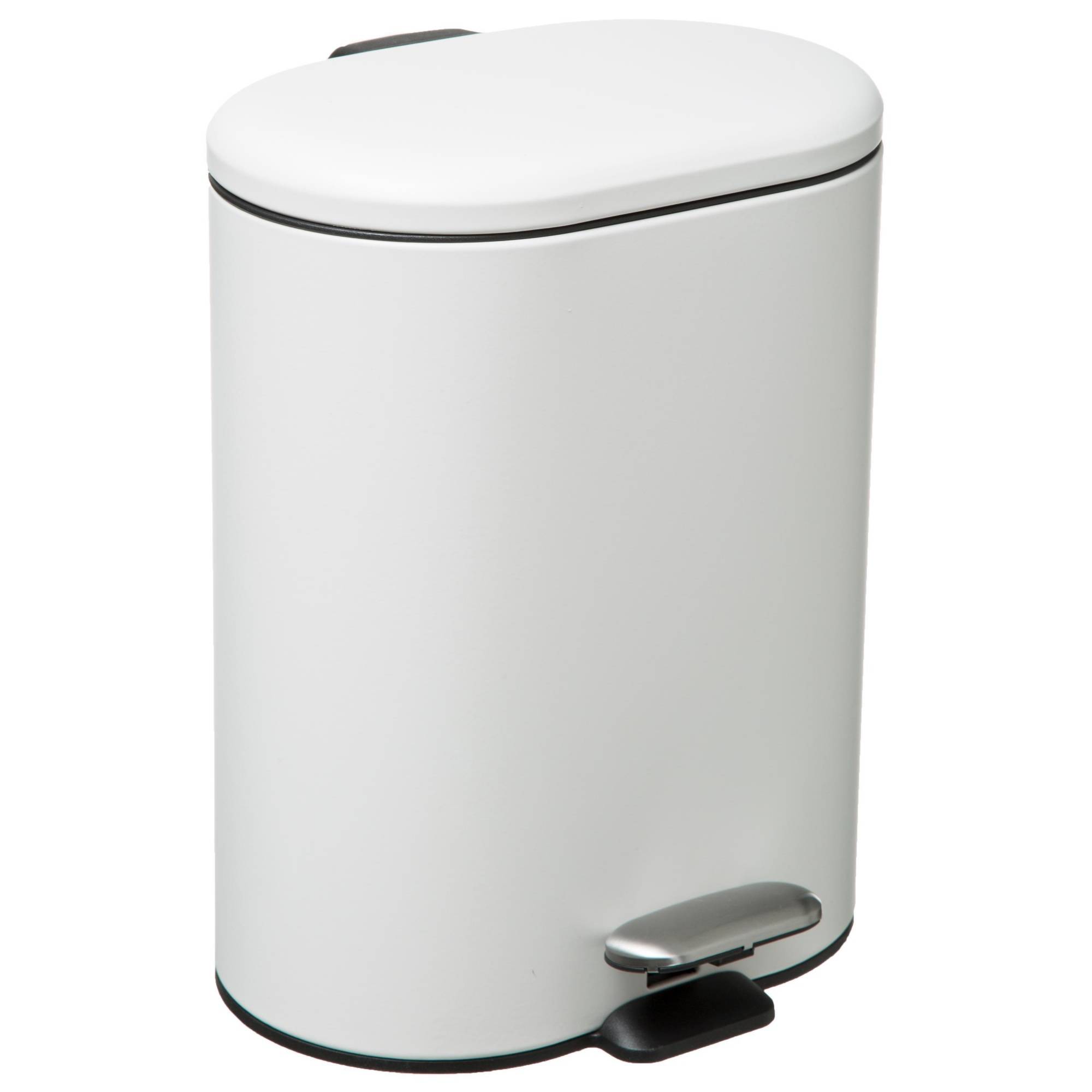 5five Simply Smart Pedálový koš SILIFLEX, 6 L, bílý bílá