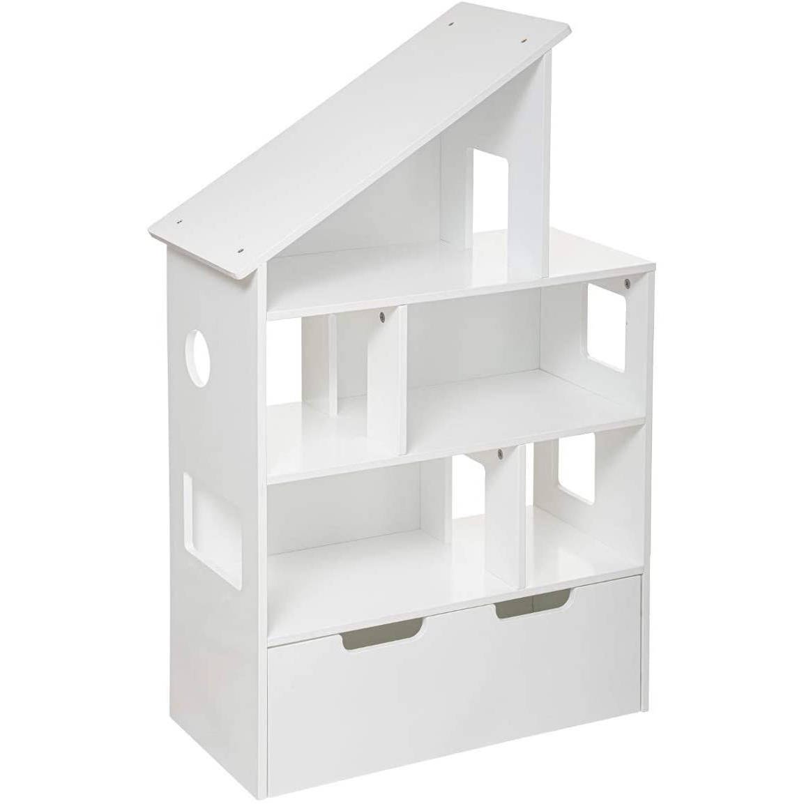Atmosphera for Kids Dětská knihovna s úložným boxem bílá 30x64x103 cm bílá