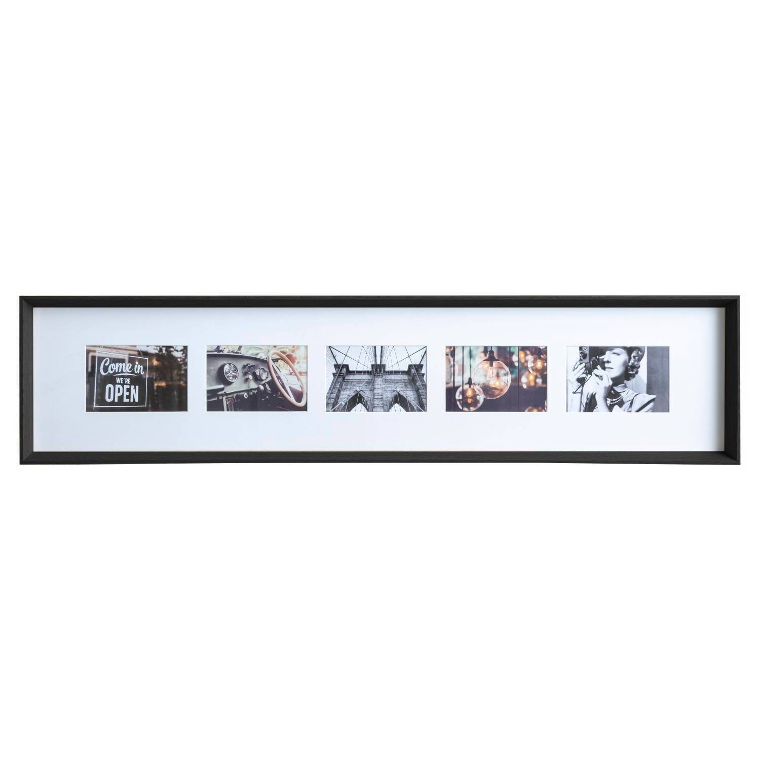 Atmosphera Rámeček na 5 fotografií AXEL, 22 x 97 cm, černý černá