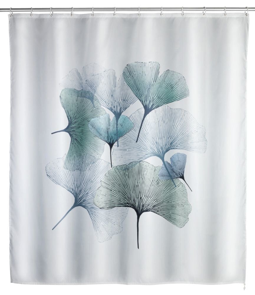 Protiplísňový sprchový závěs GINGKO, polyester, Wenko šedá