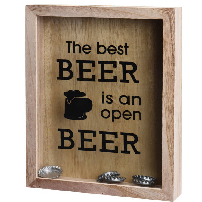Home Styling Collection Dekorační zásobník na zátky od piva, 20 x 25,5 cm, hnědá