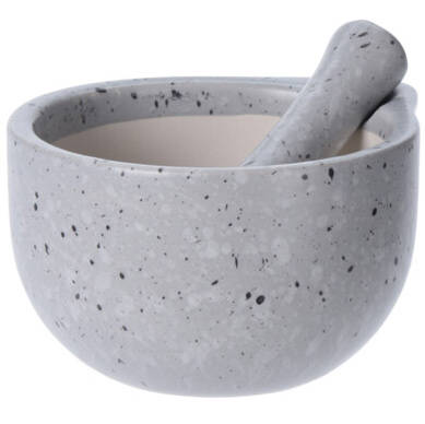 EH Excellent Houseware Hmoždíř, keramický, bílý šedá