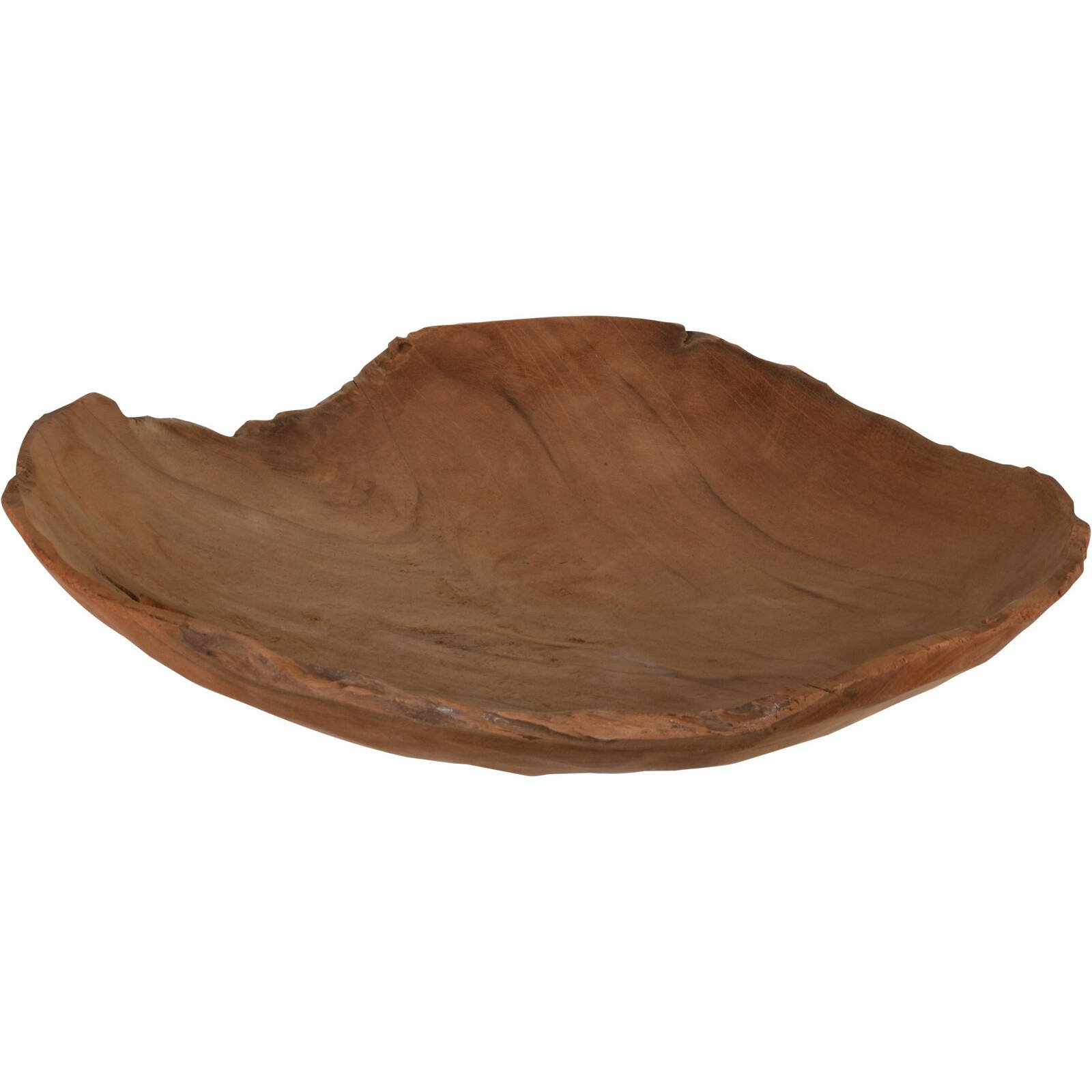 Home Styling Collection Dekorativní miska z teakového dřeva, průměr 30 cm hnědá