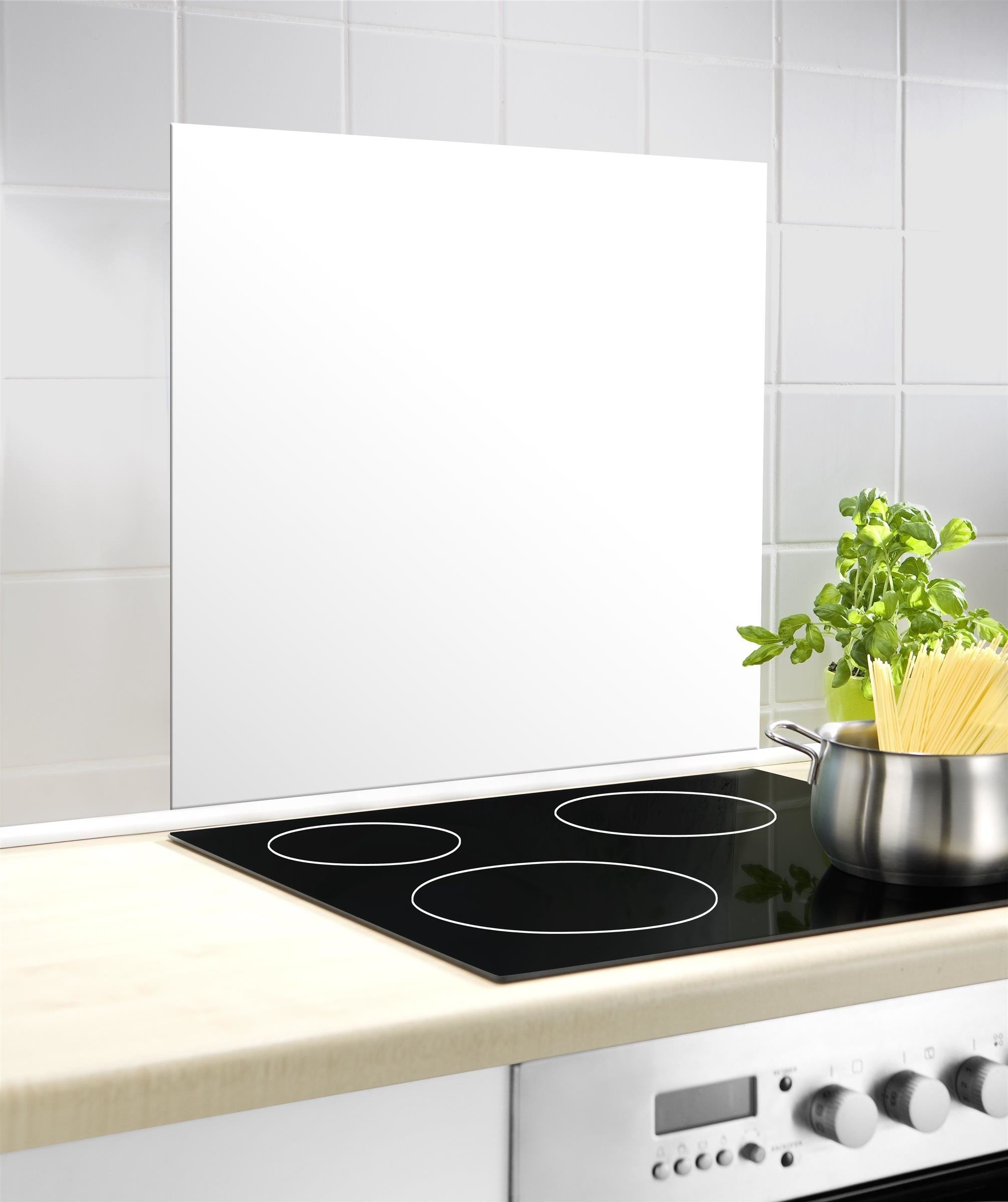 Ochranná skleněná deska SPLASHBack, 60 x 70 cm, WENKO bílá