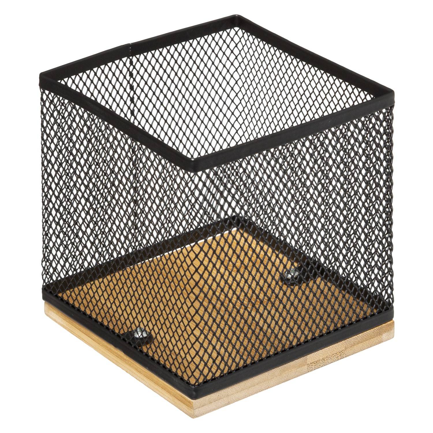 Atmosphera Organizér na psací stůl, bamus-kov, 10 x 10 x 10 cm černá