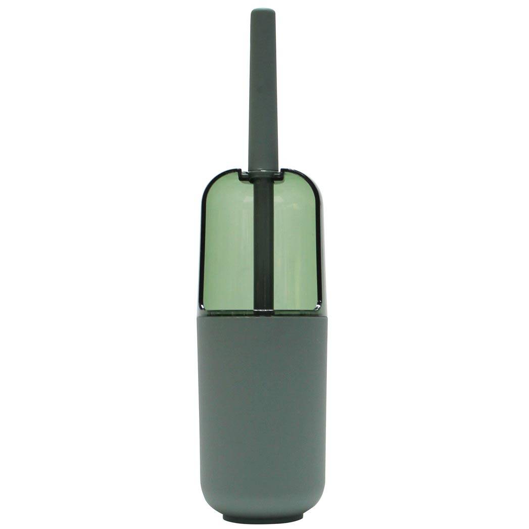 Douceur d'intérieur WC kartáč s plastovou nádobou, khaki, 10 x 37,5 cm zelená