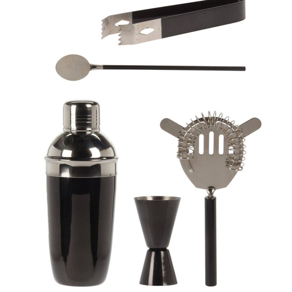 EH Excellent Houseware Barmanský set, 5 prvků černá