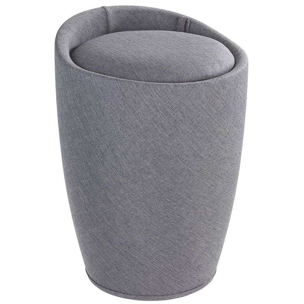 Taburet CANDY GREY - koš na prádlo, 2 v 1 , WENKO, šedý 22448100 šedá