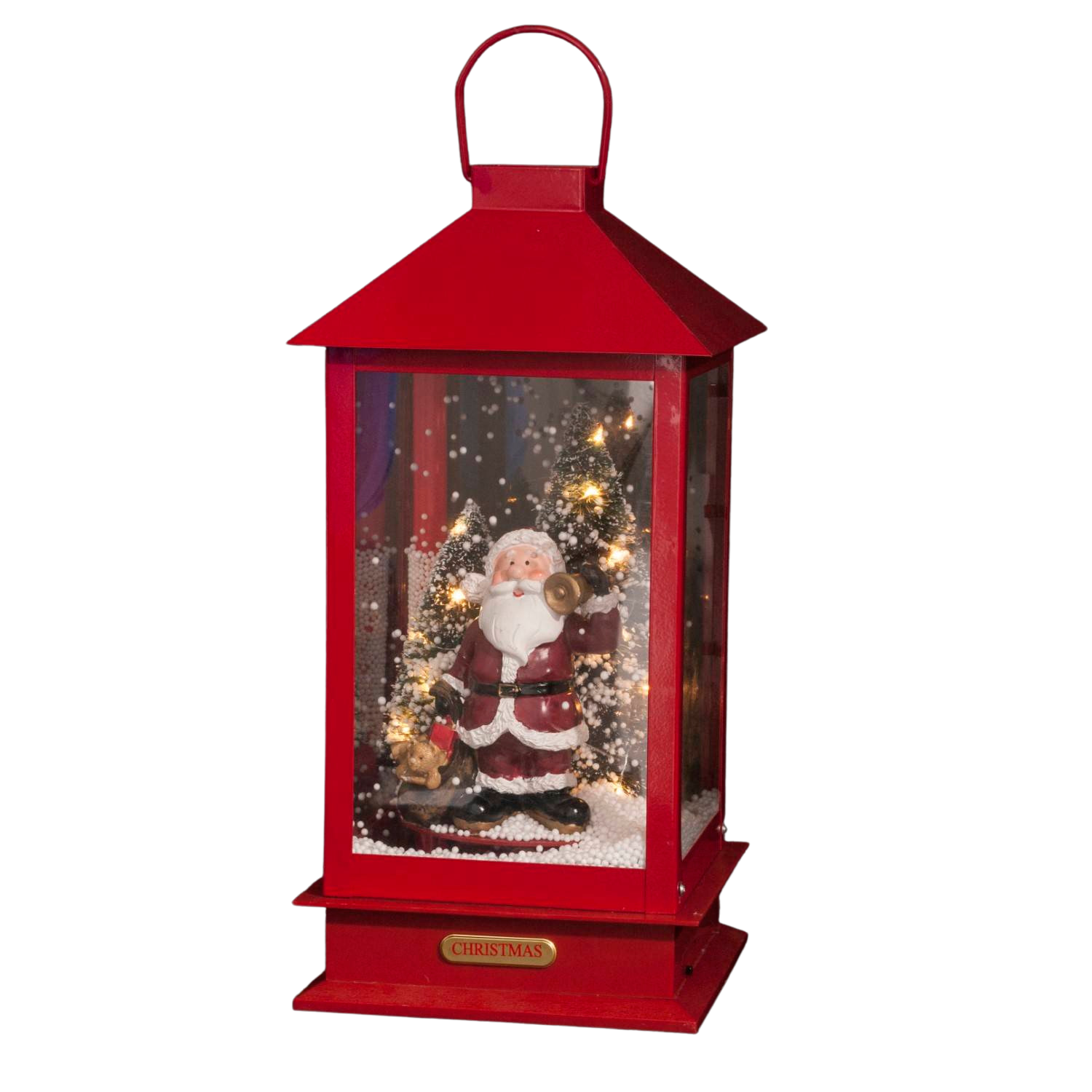 Fééric Lights and Christmas Lucerna Santa Claus, LED podsvíceni, 38 cm vícebarevná