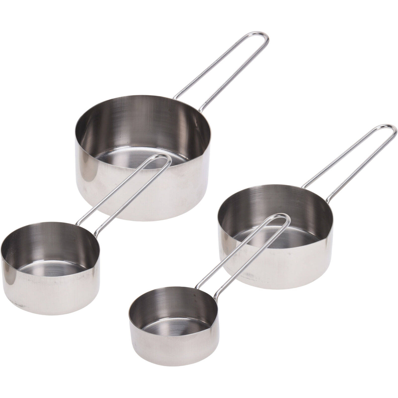 EH Excellent Houseware Odměrka na potraviny, sada, 4 ks stříbrná