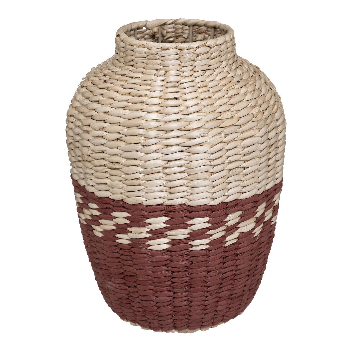 Atmosphera Pletená váza CARMEN, 32 cm, červěná červený