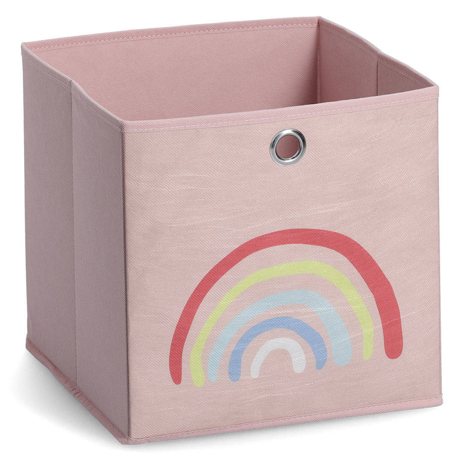 Úložný box na hračky DUHA, růžový, 28 x 28 x 28 cm, ZELLER růžová