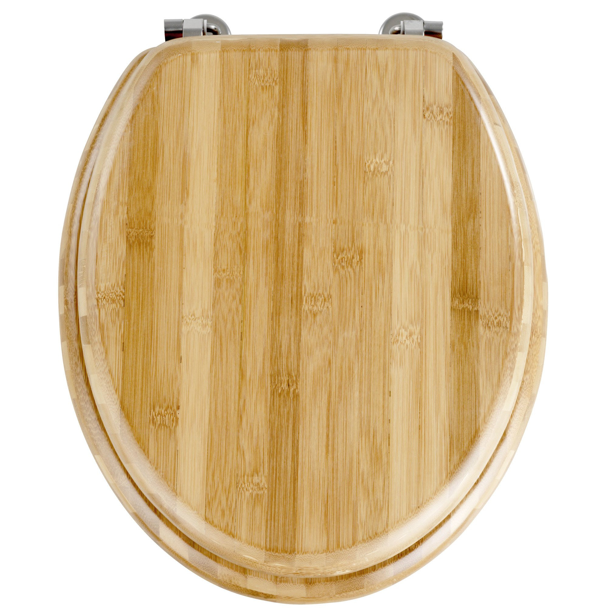 WC sedátko z bambusového dřeva Wenko Bamboo, 42,5 x 37 cm 144726100 hnědý