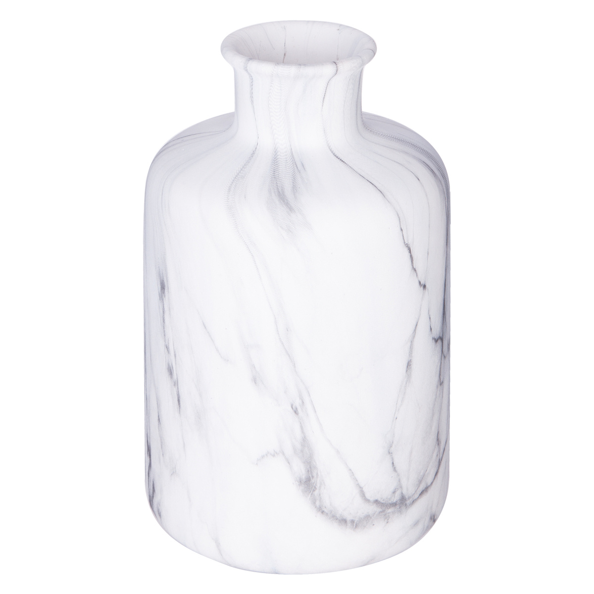 Atmosphera Keramická váza MARBLE, 17,5 cm bílá