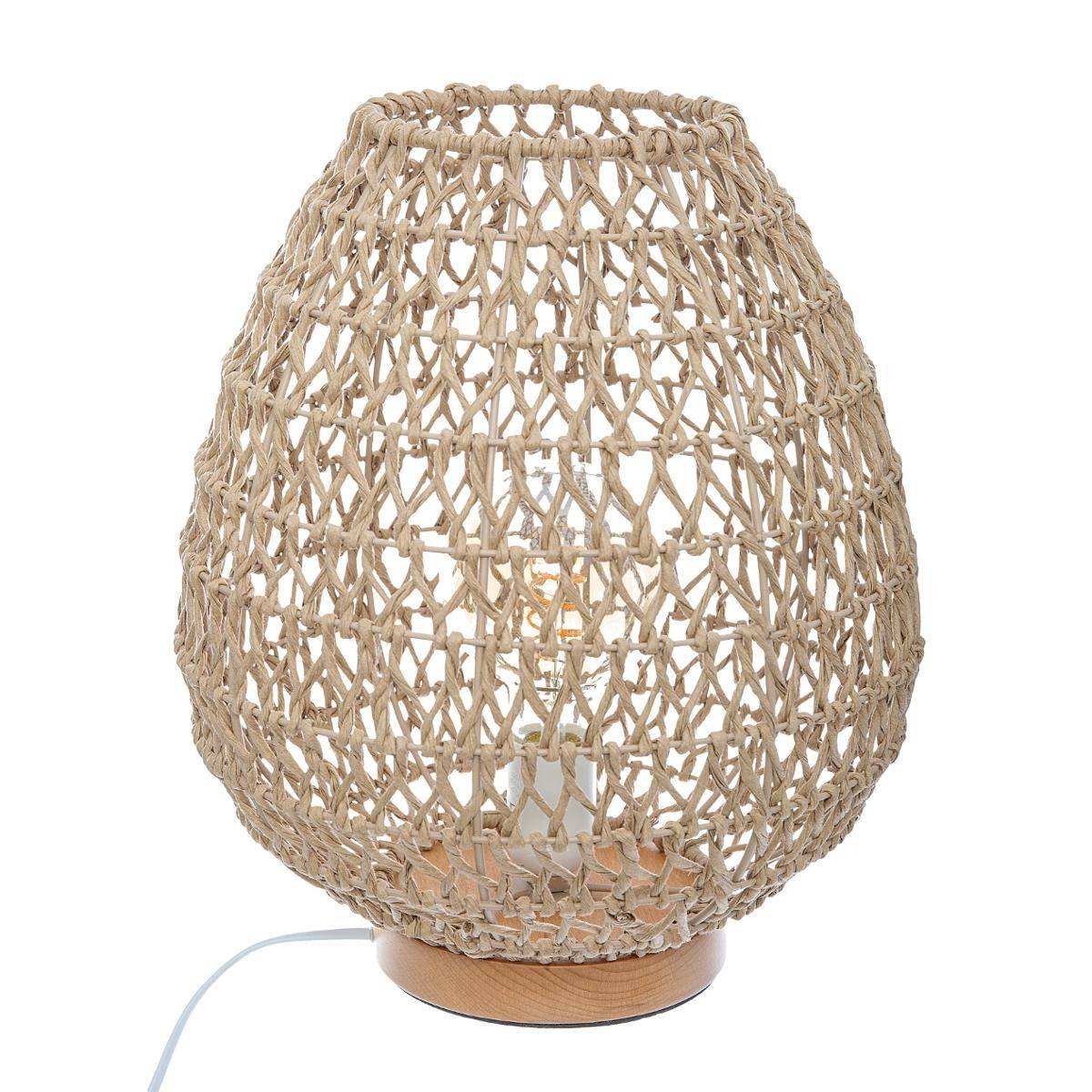 Atmosphera Stolní lampa ETEL s ažurovým stínidlem, 35,5 cm béžová