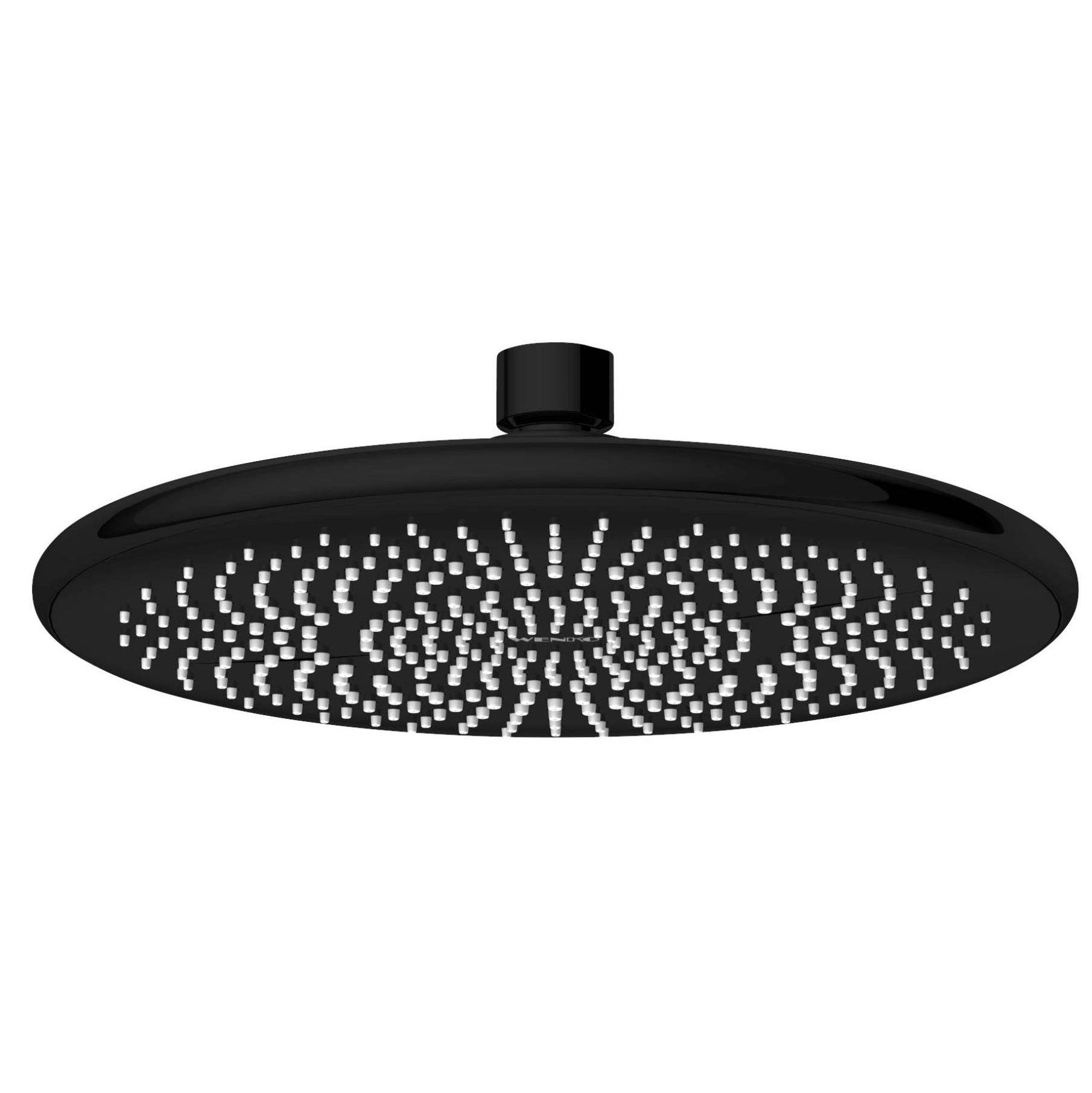 Wenko Dešťová sprchová hlavice Watersaving, Ø 22,5 cm (černá, Ø 22,5 cm)