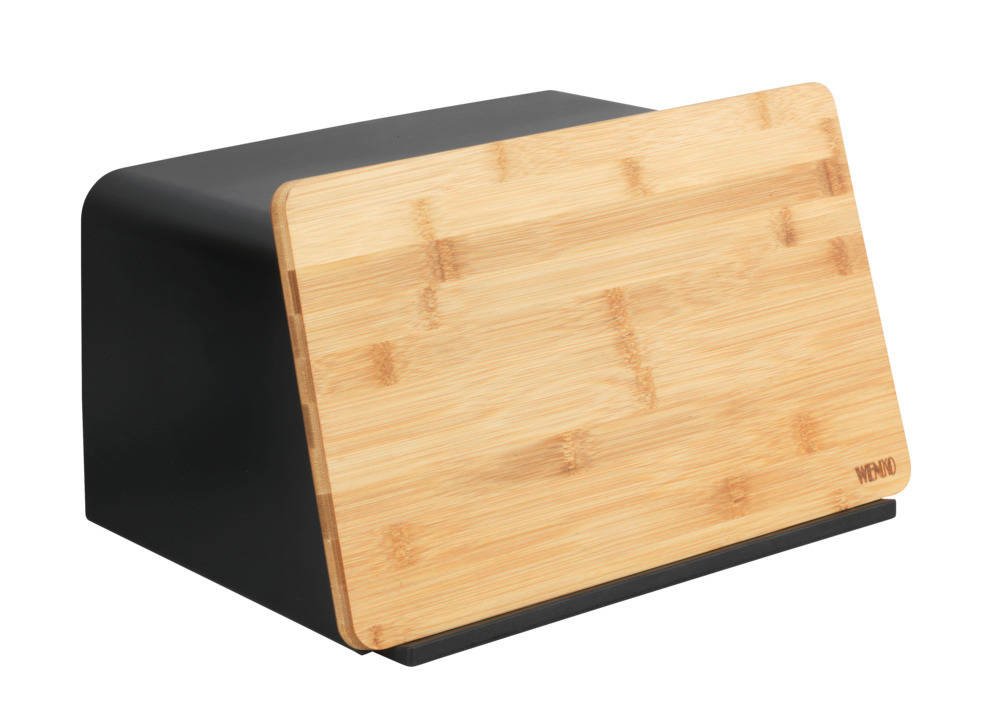 Chlebník s krájecí deskou KUBO, černý, WENKO černá