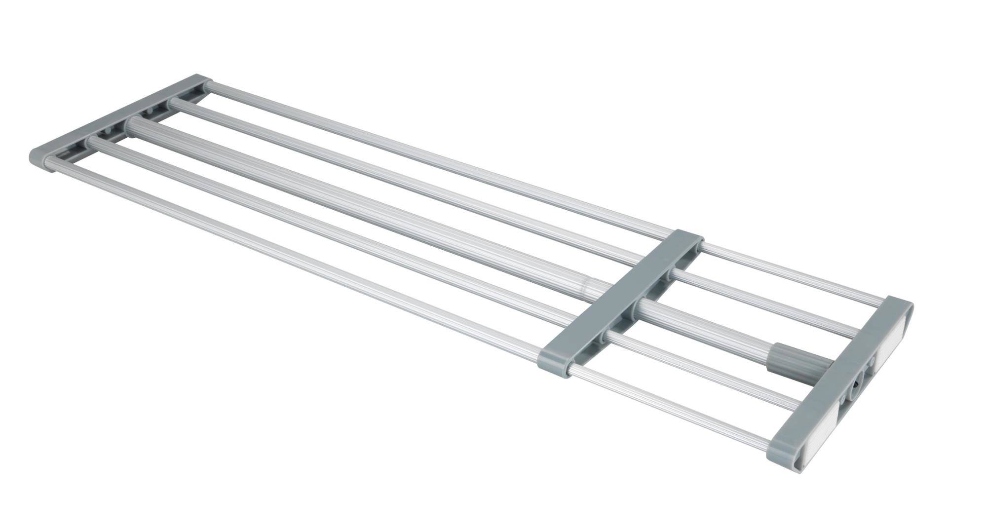 Teleskopická police do šatníku, 70-120 cm, WENKO šedá