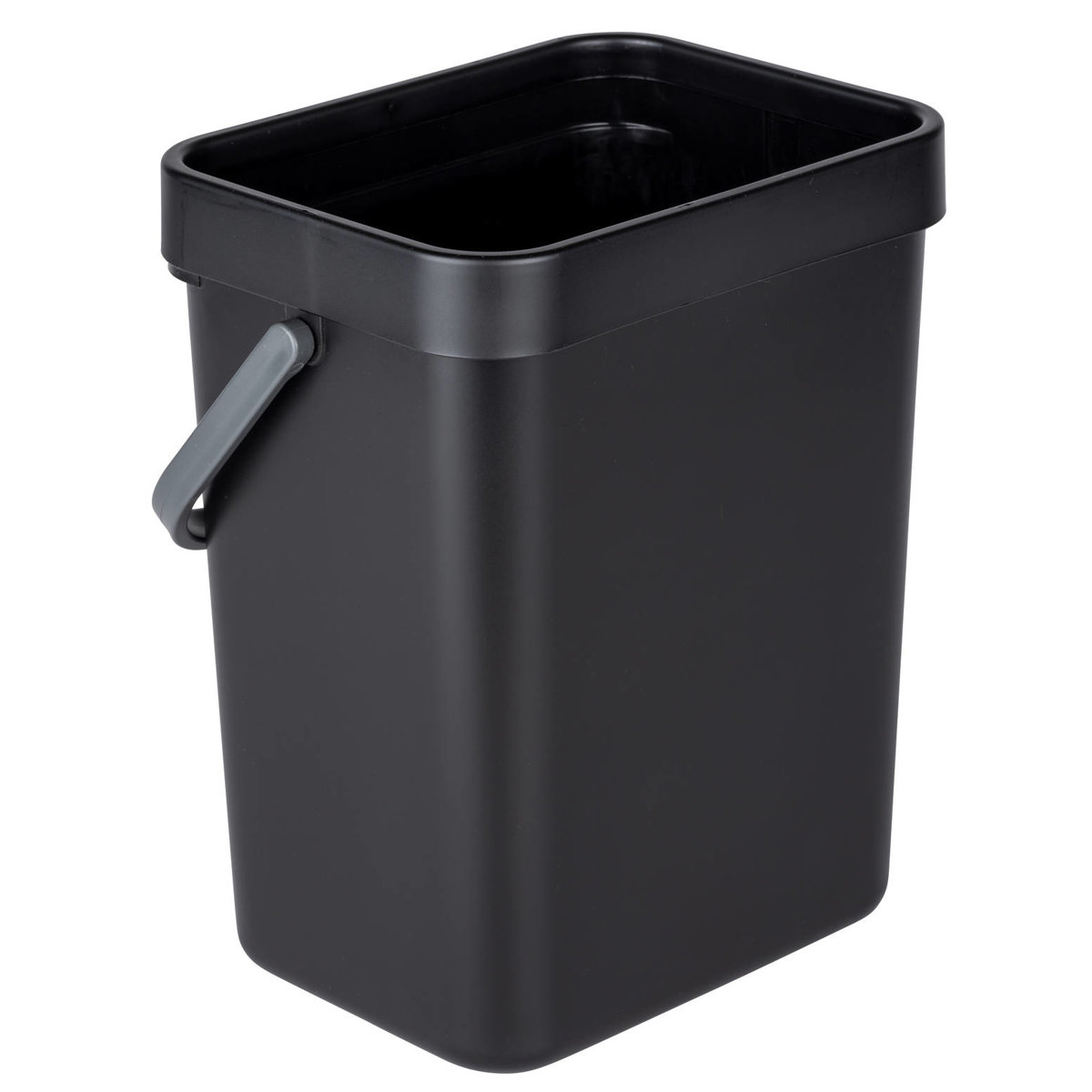 Levně Koš na bioodpad, černý, 5L, WENKO černá