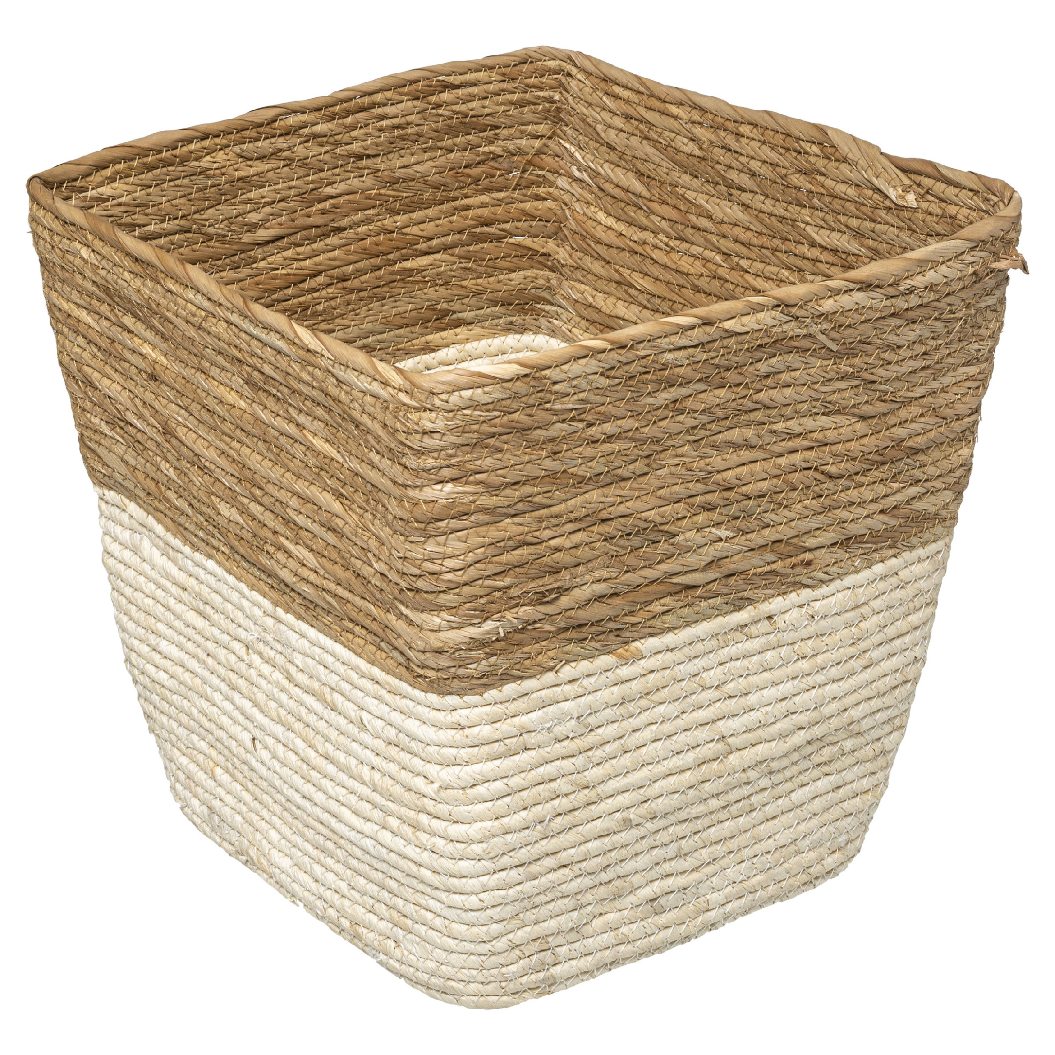 5five Simply Smart Obal na květináč, úložný koš BIO, 31 x 31 cm, z mořské trávy béžová