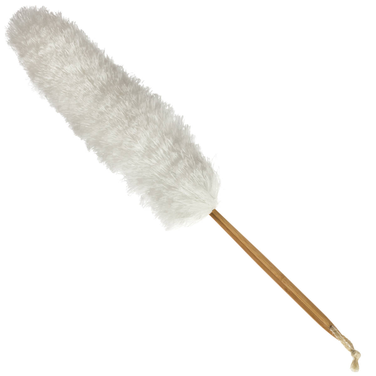 5five Simply Smart Prachovka z mikrovlákna, bambusová rukojeť bílá