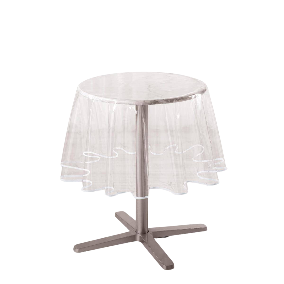Douceur d'intérieur Voskovaný ubrus, transparentní O 180 cm transparentní