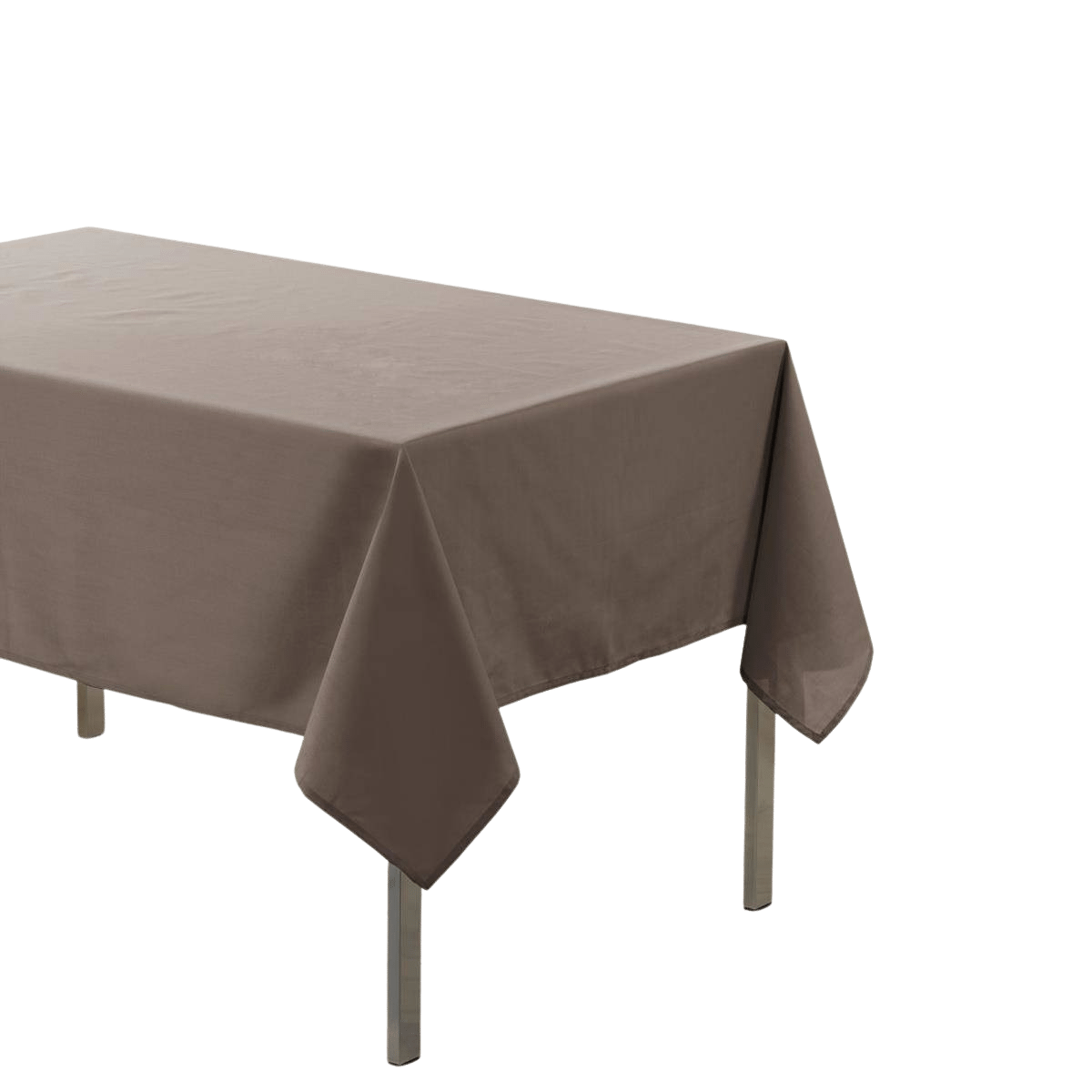 Douceur d'intérieur Obdélníkový ubrus ESSENTIEL 140 x 200 cm, hnědý, polyester hnědý