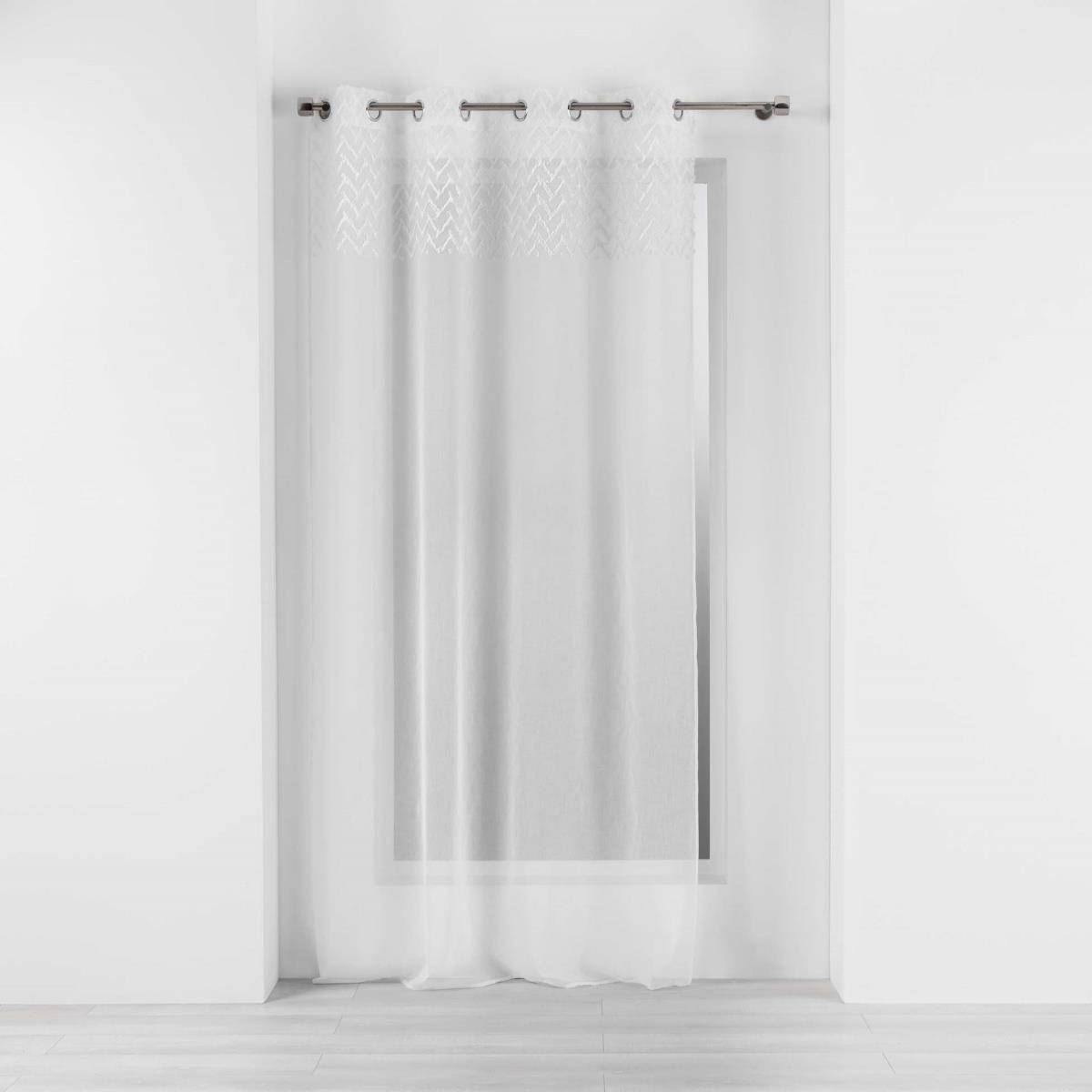 Douceur d'intérieur Záclona do obývacího pokoje s oky ROXIA, 140 x 240 cm, bílá, polyester bílá