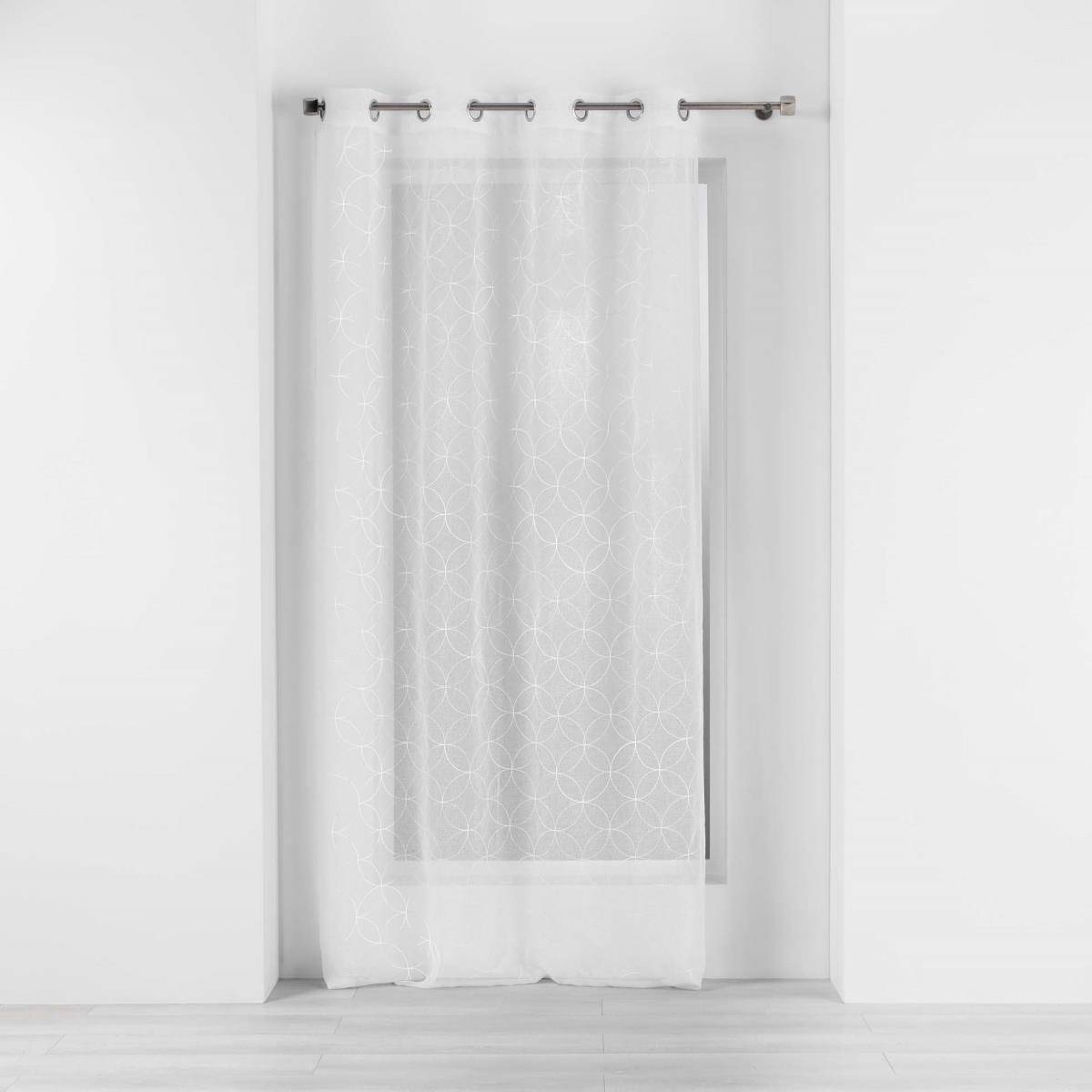 Douceur d'intérieur Záclona do obývacího pokoje s oky OLYMPIA, 140 x 240 cm, bílá bílá