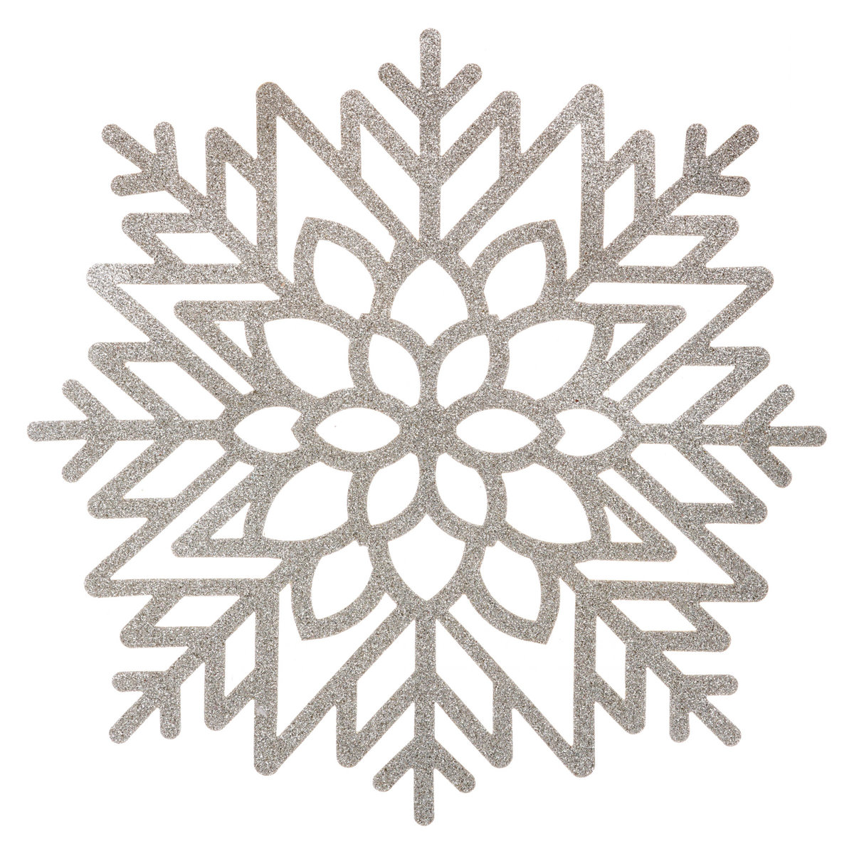 Atmosphera Podložka na stůl se třpytkami SNOWFLAKE, stříbrná stříbrná