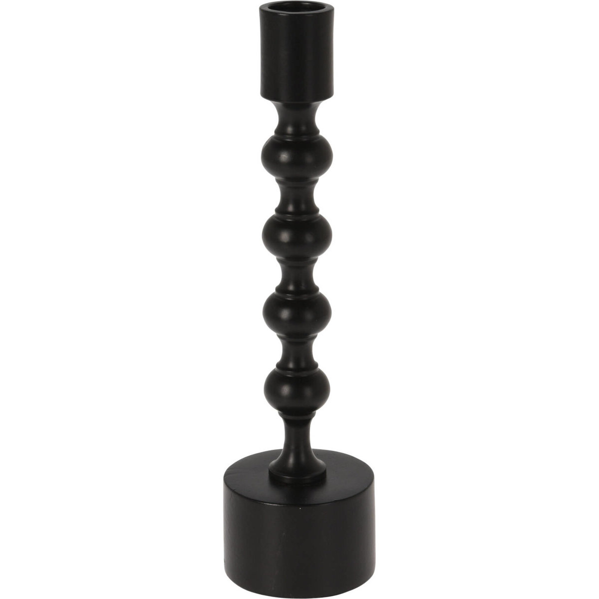 Home Styling Collection Černý svícen, 23 cm černá
