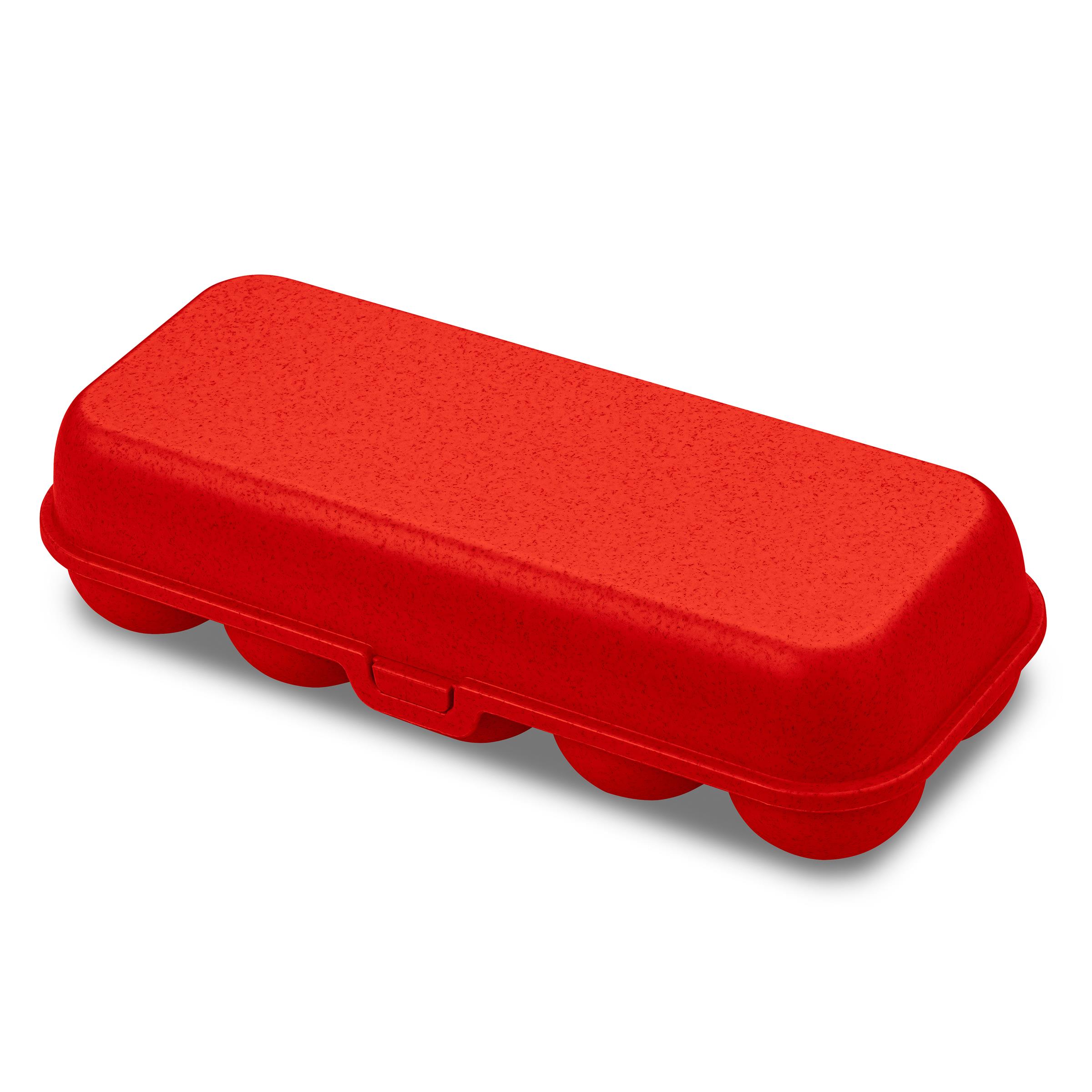 Úložná nádoba na vejce EGGS TO GO MINI, na 10 kusů, KOZIOL červený