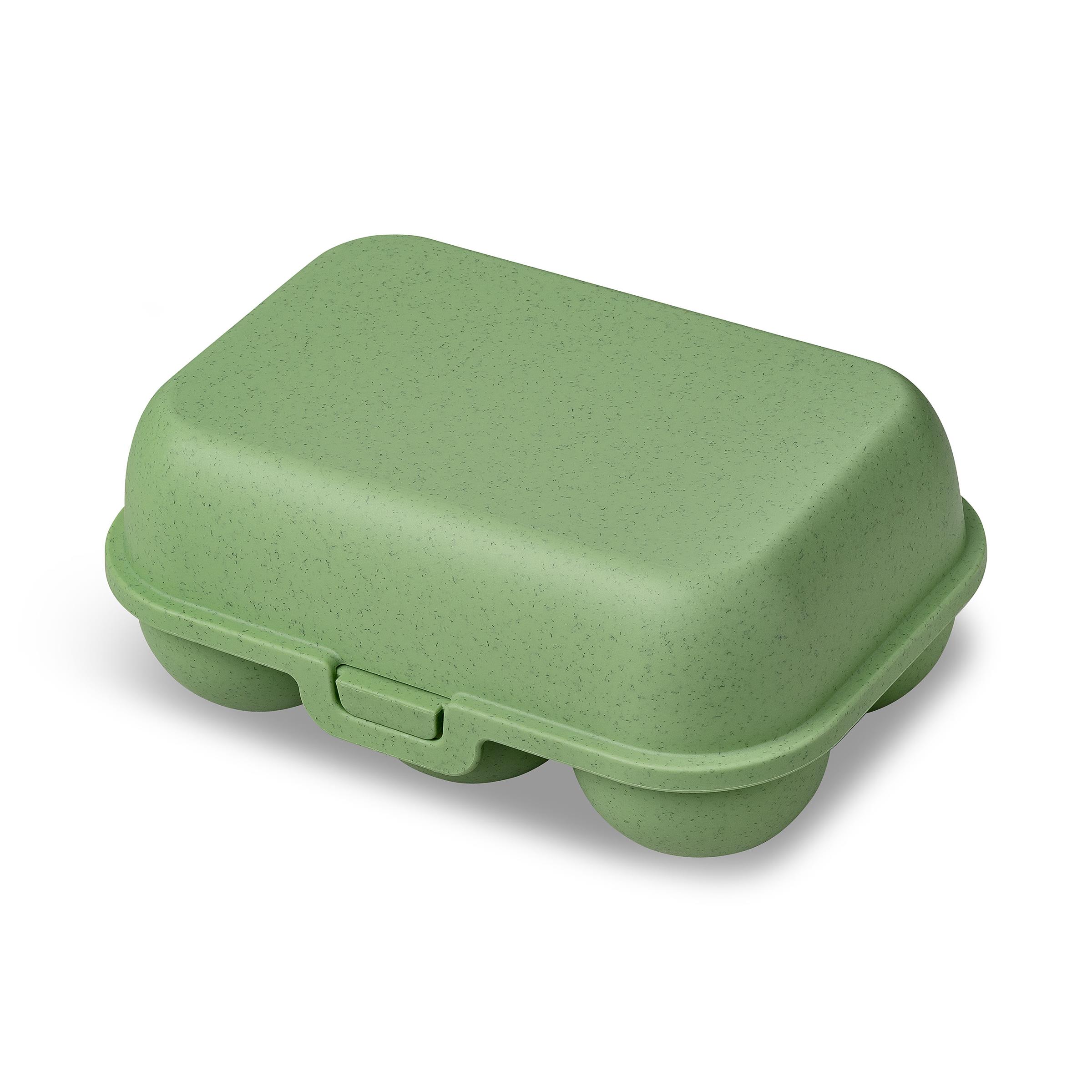 Nádoba na vajíčka EGGS TO GO MINI, na 6 vajec, zelená barva, KOZIOL zelený