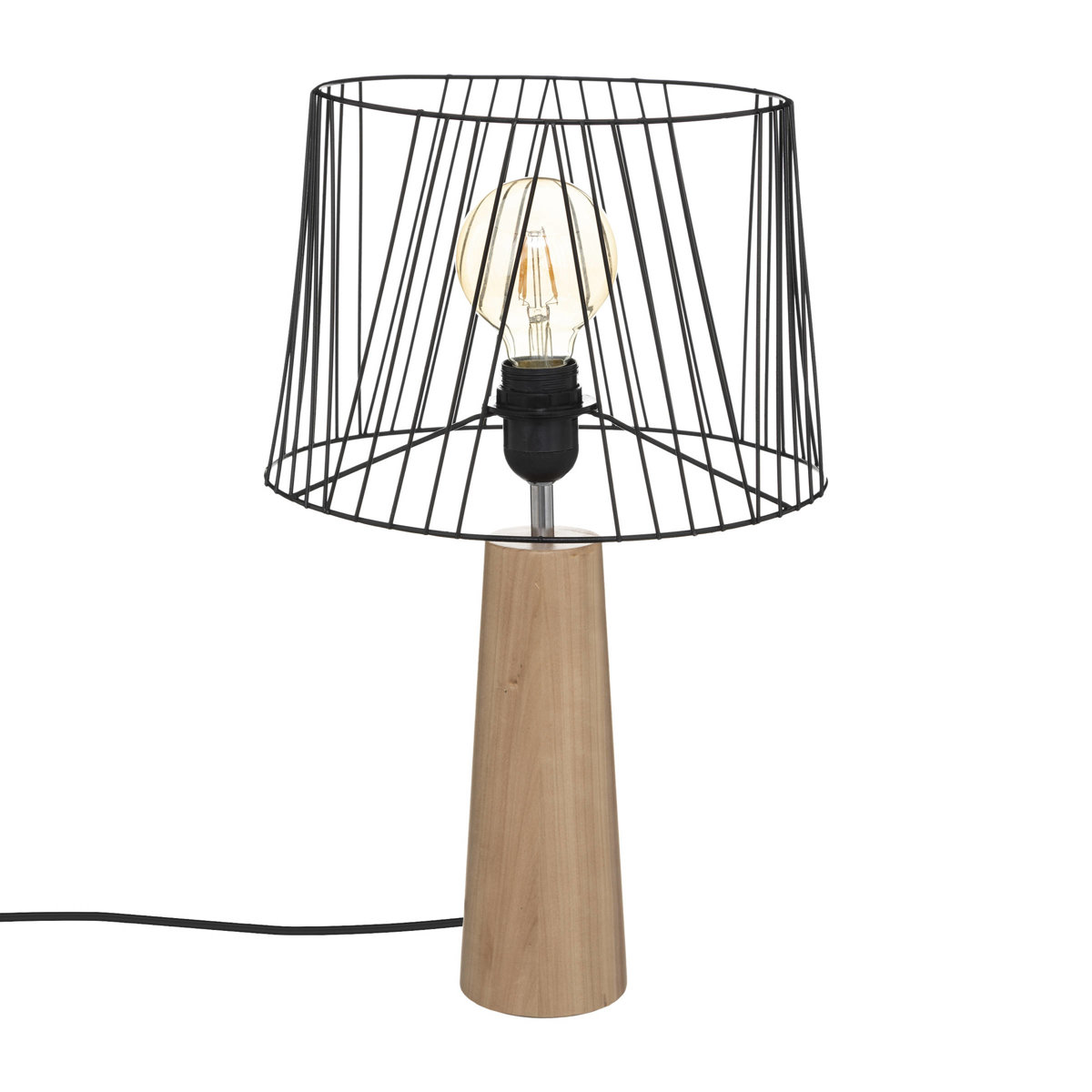 Atmosphera Stolní lampa JOE, industriální styl, 46 cm černá