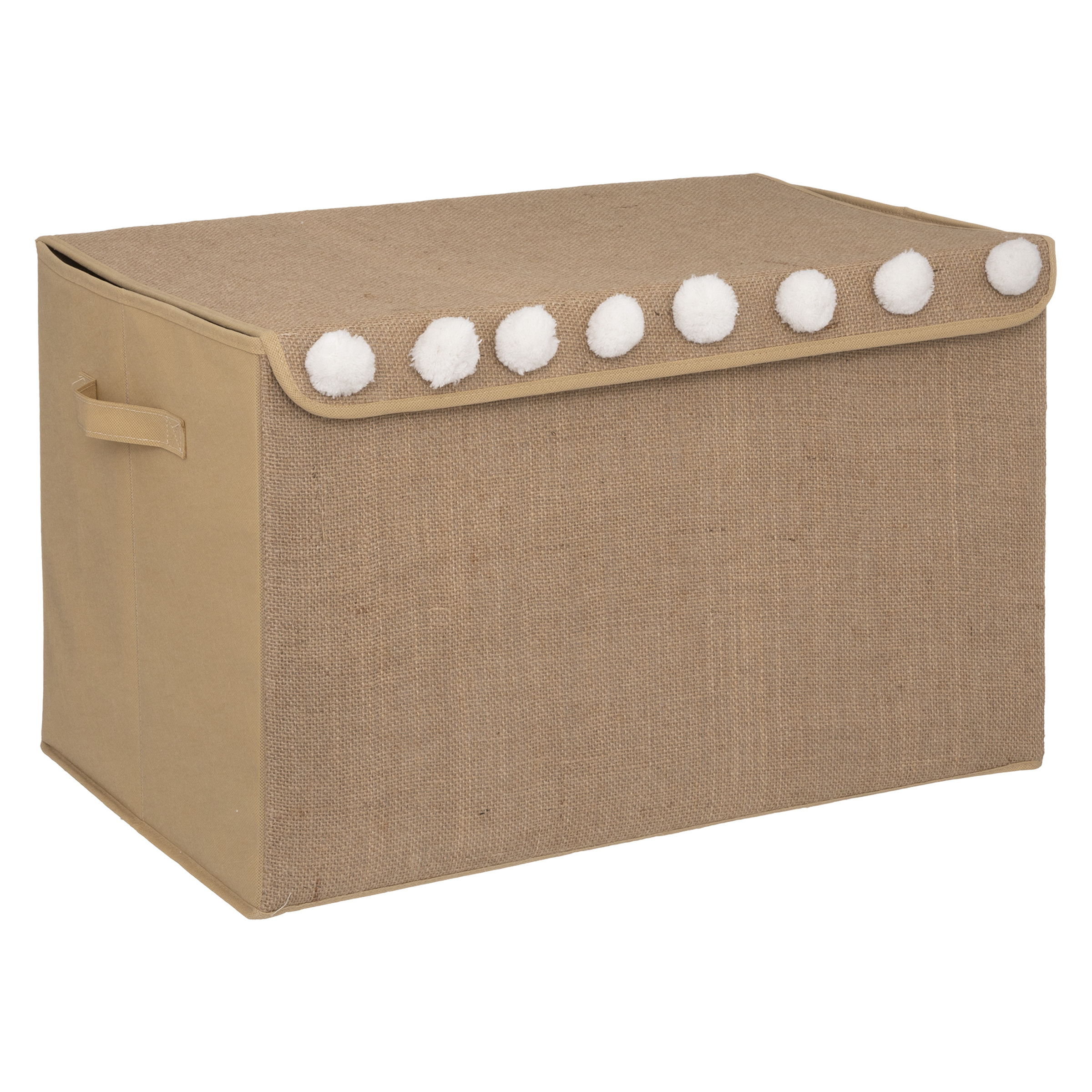 Atmosphera for kids Velký úložný box na hračky, jutový, 57 x 36 x 36 cm hnědý