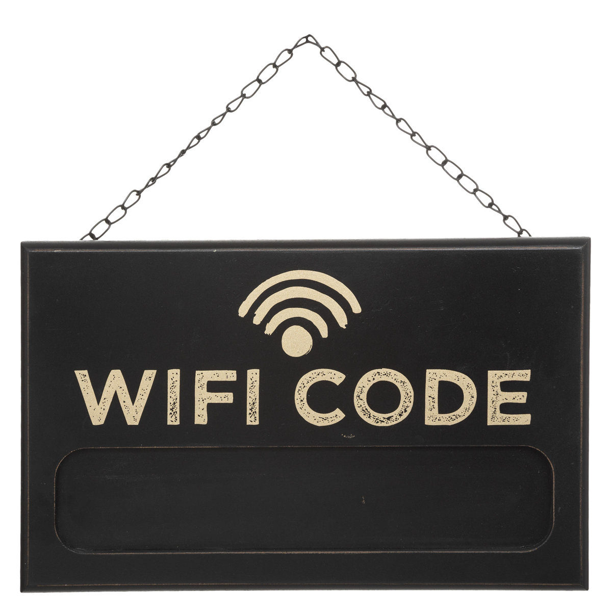 Atmosphera Černá křídová tabule WIFI CODE, 35 x 22 cm černá